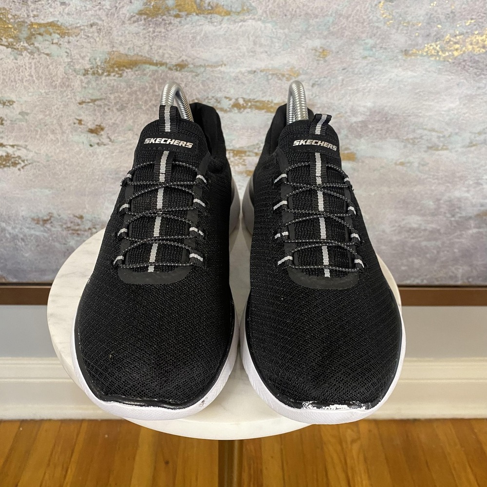 Skechers Shoes Womens Size 9 Black Mesh Slip On Memory Foam Walking Sneakers - Picture 3 of 11